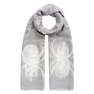 India Hicks Siren Scarf - Dove Grey/Cream